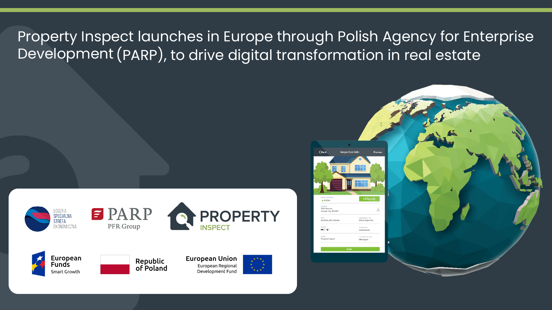 Property Inspect launches in Europe through Polish Agency for Enterprise Development (PARP), to drive digital transformation in real estate