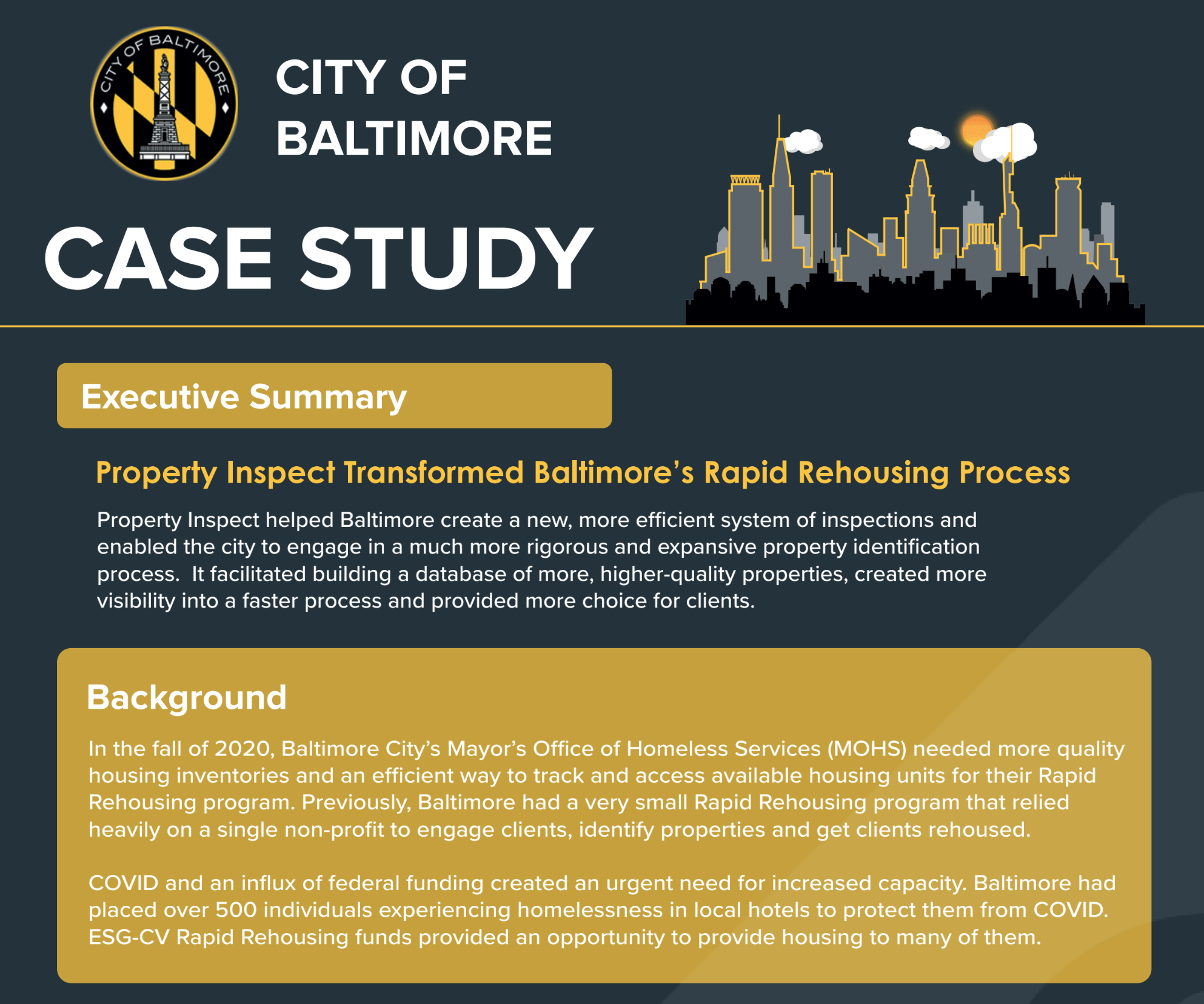 City of Baltimore: Case Study