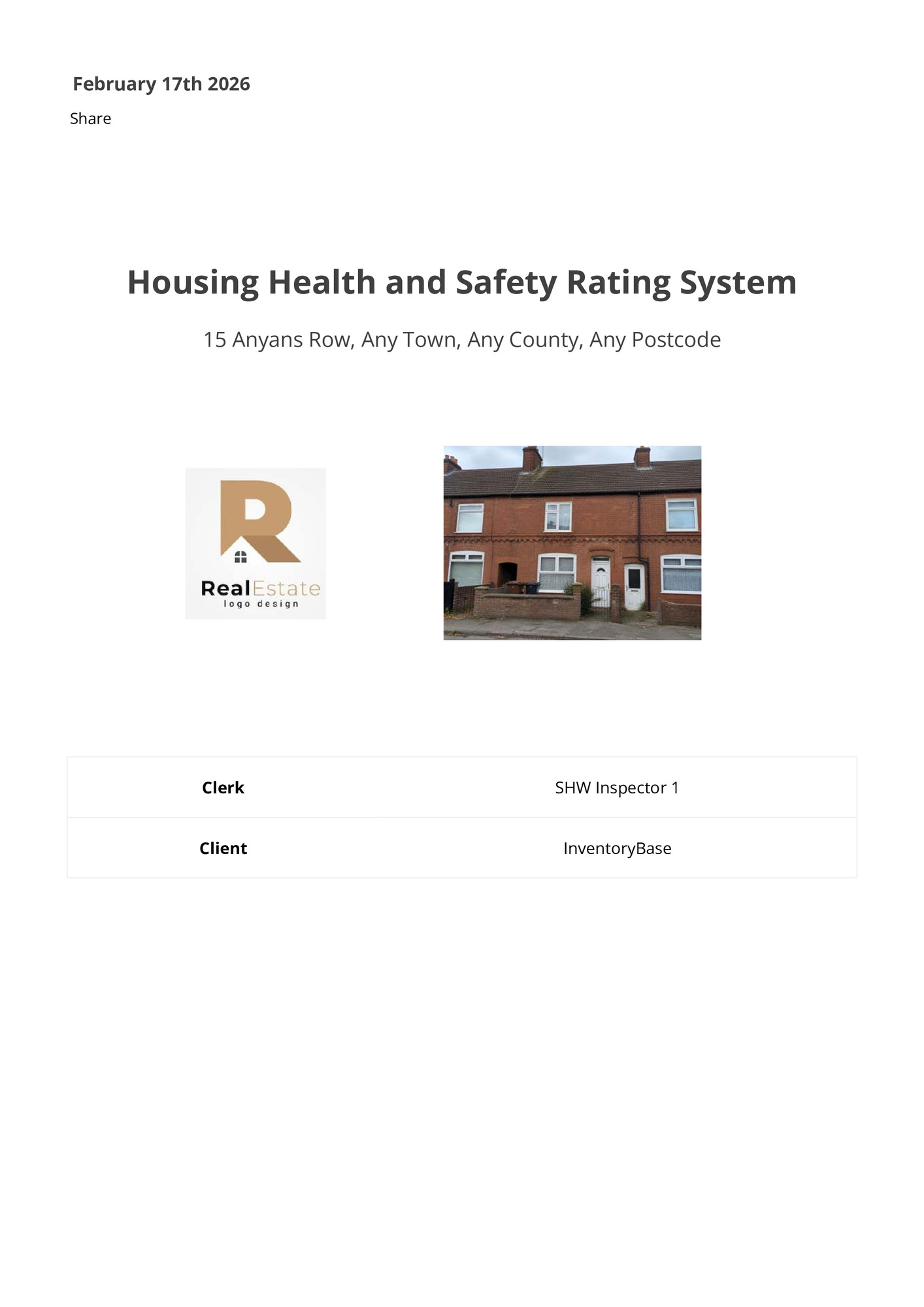 Housing Health and Safety Rating System (HHSRS)