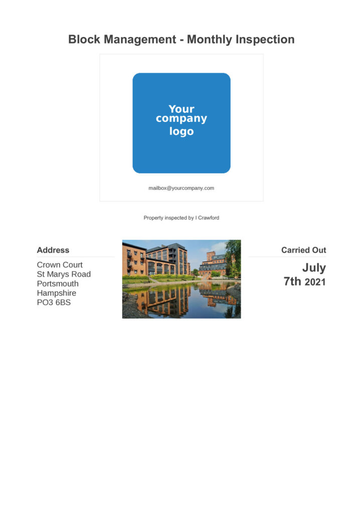 Block Management – Monthly Building Inspection